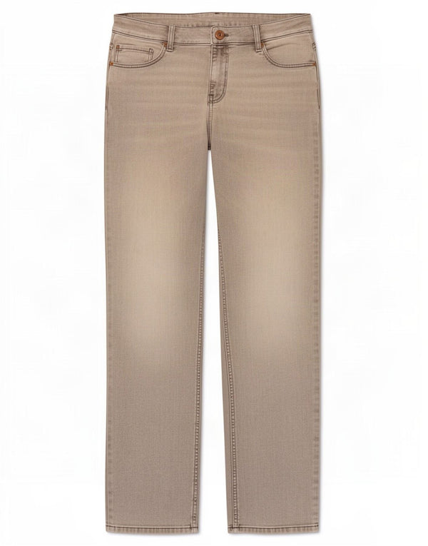Jeans dritti da donna Marks & Spencer UK 16 Large W30 L29 Cotone grigio