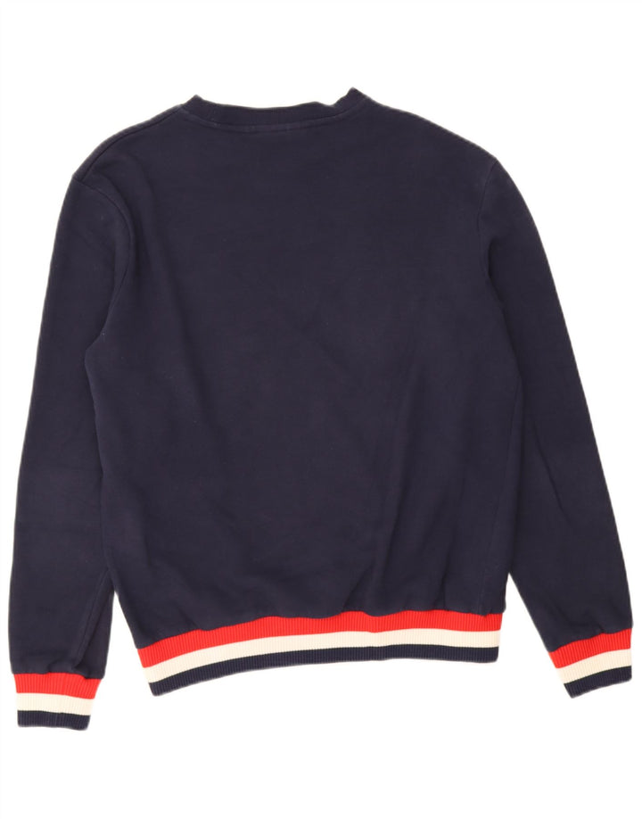 Felpa grafica da uomo Fila, maglione medio, cotone blu navy