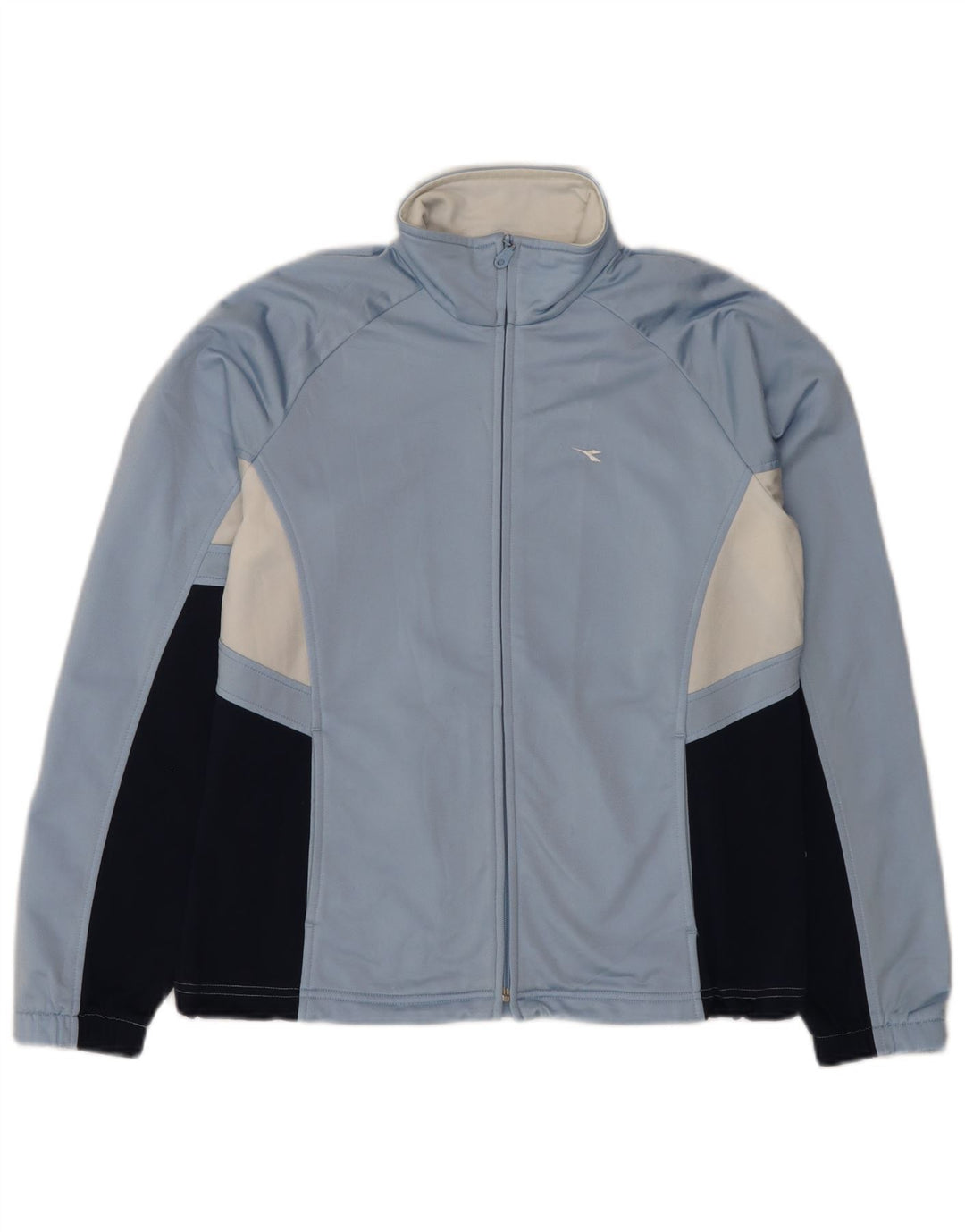 Giacca da tuta da donna Diadora in poliestere color block blu medio