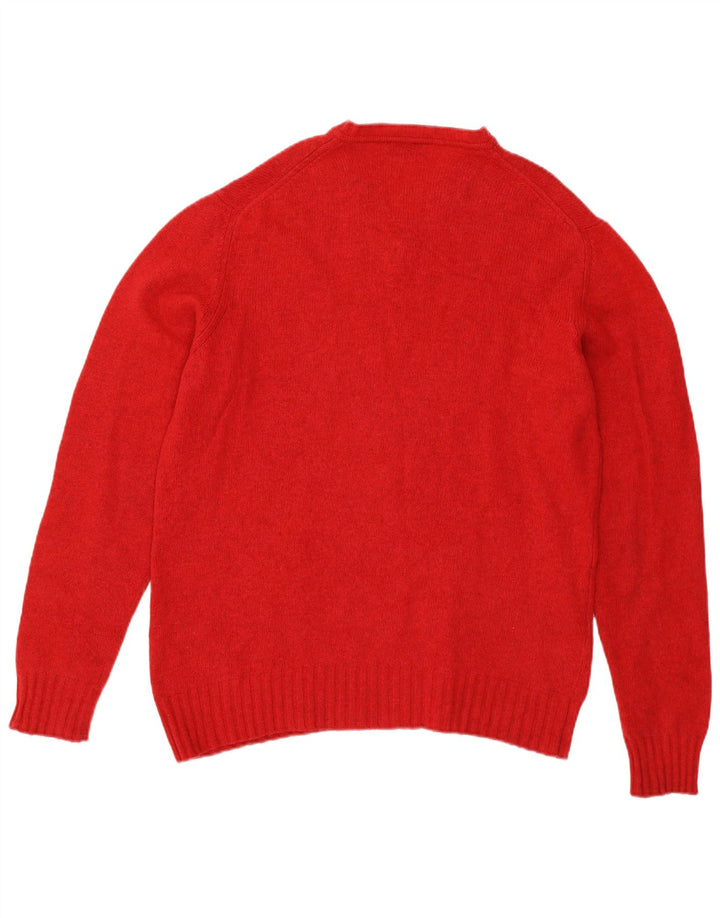 Maglione Trussardi Uomo Scollo a V Rosso Medio Lana