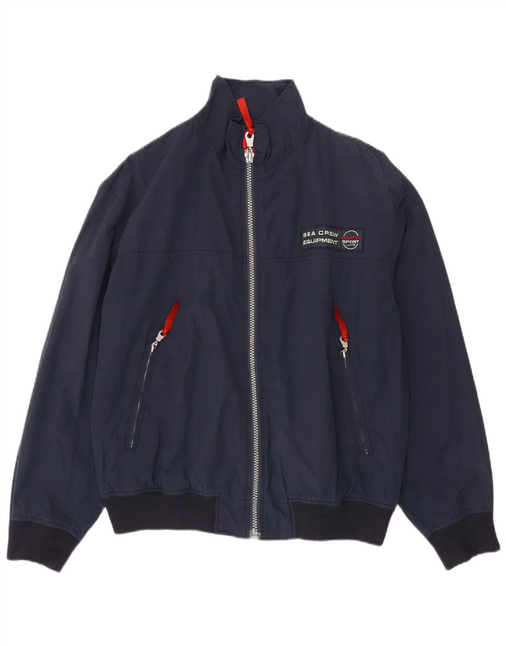 Giubbotto bomber vintage da uomo IT 48 medio in cotone blu navy