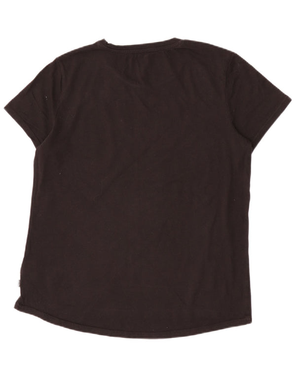 T-shirt grafica da donna Puma UK 14 Medium Black Cotton