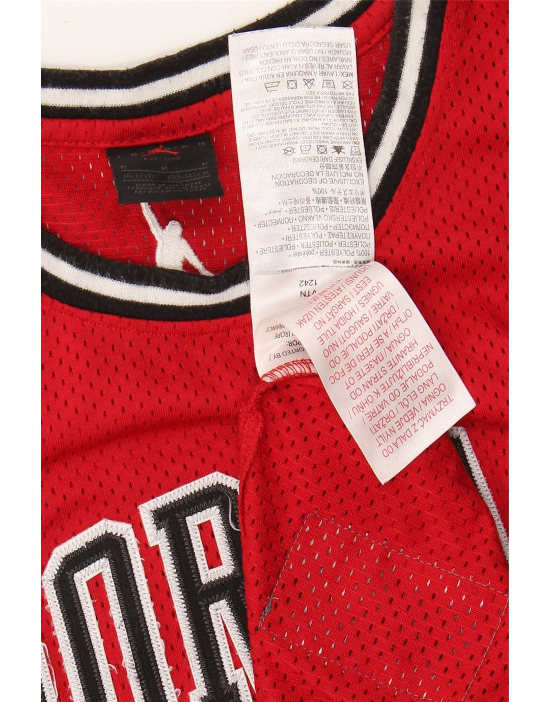 Gilet con grafica JORDAN per ragazzi 10-11 anni, poliestere rosso medio