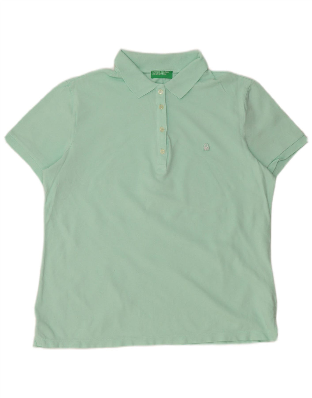 Polo da donna Benetton UK 18 XL verde cotone