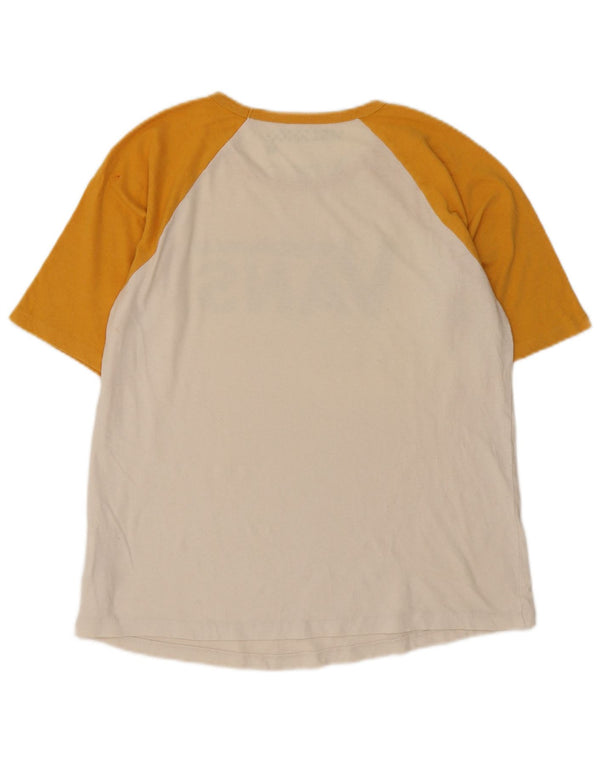 T-shirt grafica da uomo Vans Top in cotone color block bianco medio