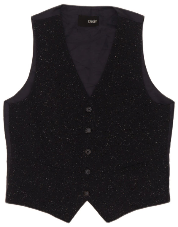 Gilet da uomo Kruder IT 52 Large in poliestere screziato blu navy