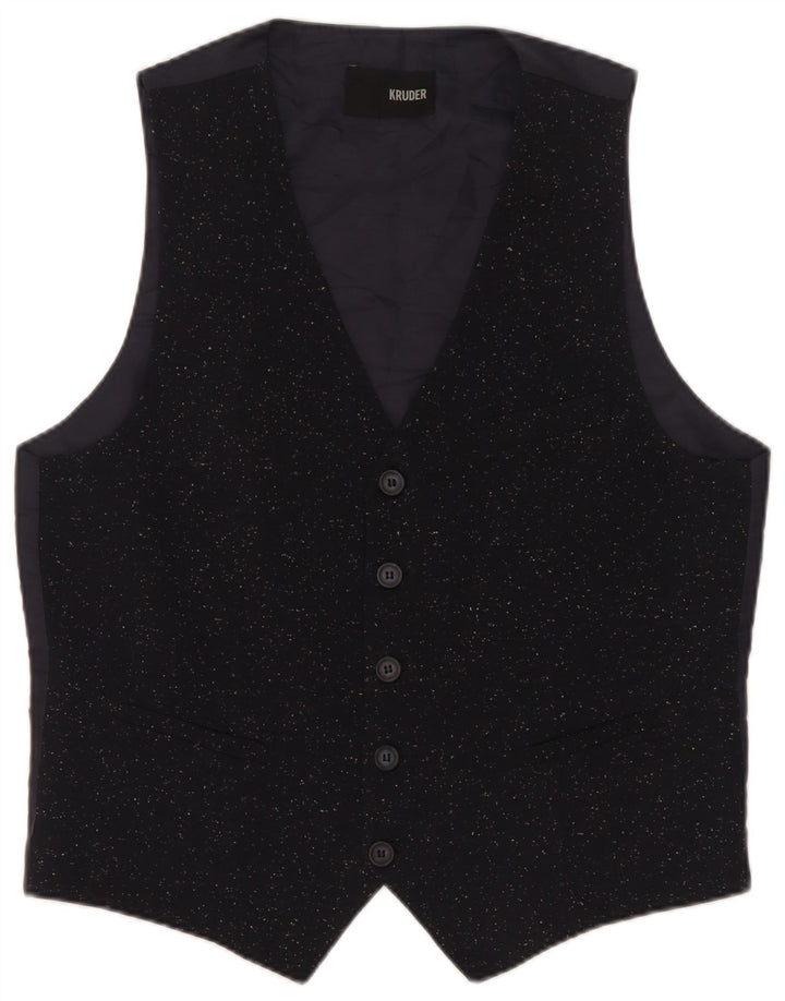 Gilet da uomo Kruder IT 52 Large in poliestere screziato blu navy