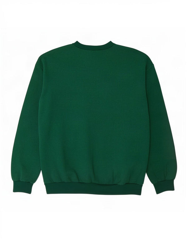 Felpa grafica da uomo vintage maglione XL cotone verde