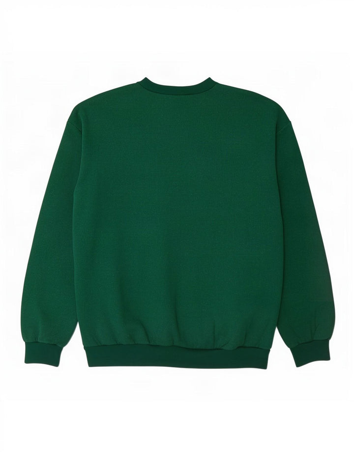 Felpa grafica da uomo vintage maglione XL cotone verde