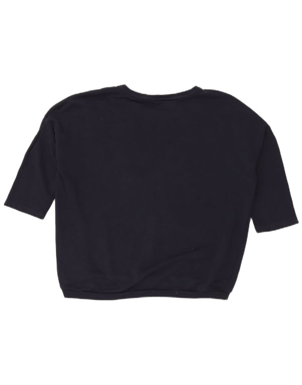 Felpa da donna a maniche corte con grafica Esprit UK 18 XL Blu navy