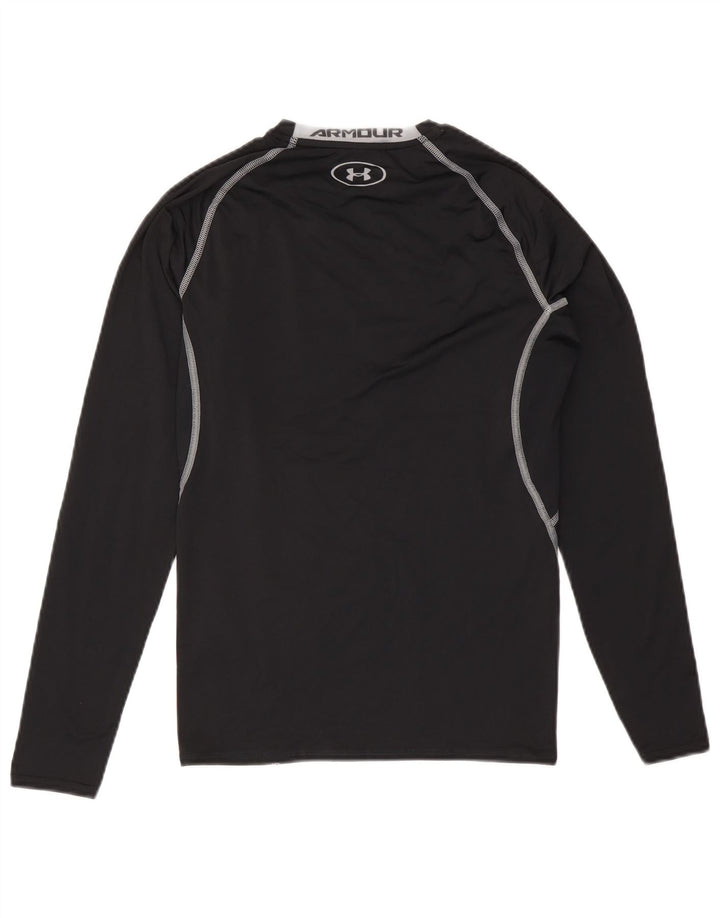 Under Armour Mens Heat Gear Top manica lunga grande poliestere nero