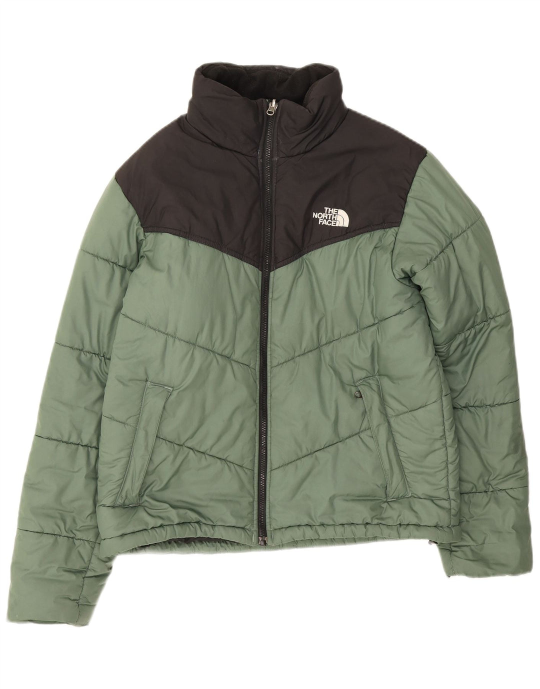 Giacca imbottita da uomo The North Face UK 36 Small Verde Colourblock Poliestere