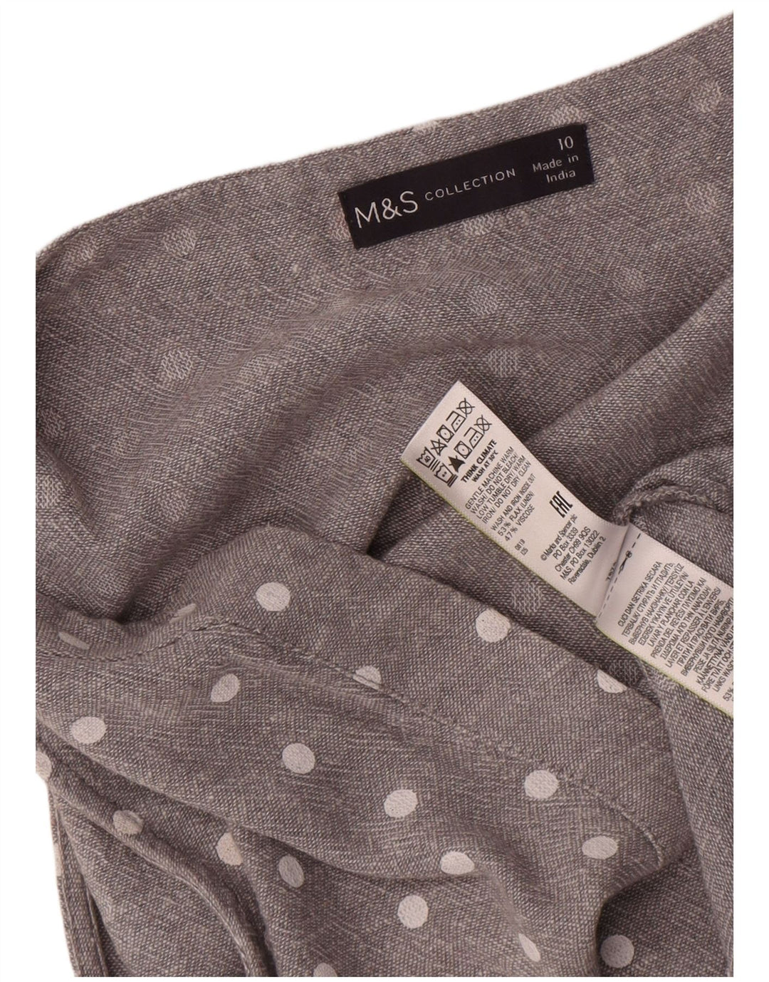 Abito a trapezio senza maniche da donna Marks & Spencer UK 10 piccolo grigio maculato