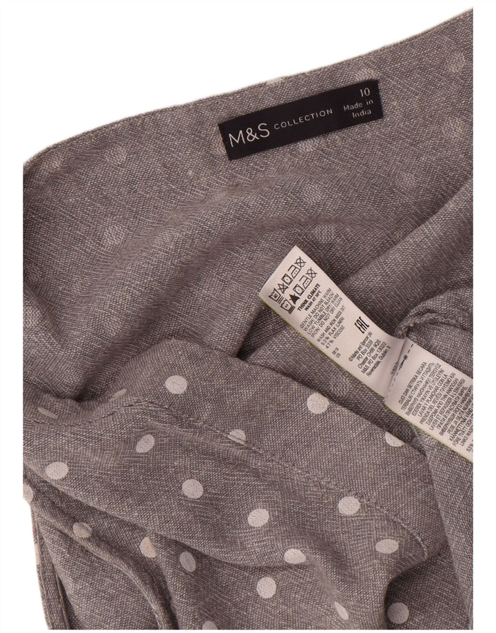 Abito a trapezio senza maniche da donna Marks & Spencer UK 10 piccolo grigio maculato
