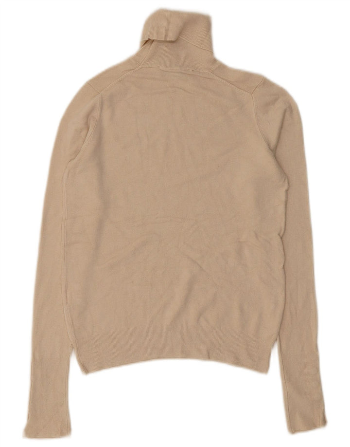 Maglione maglione collo alto da donna Zara UK 10 piccolo beige