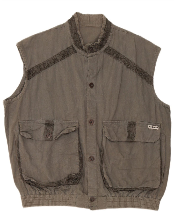 Gilet da uomo vintage UK 42 XL grigio
