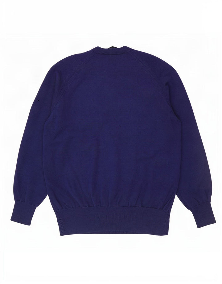 Maglione da uomo con scollo a V Fred Perry, grande, in lana blu navy