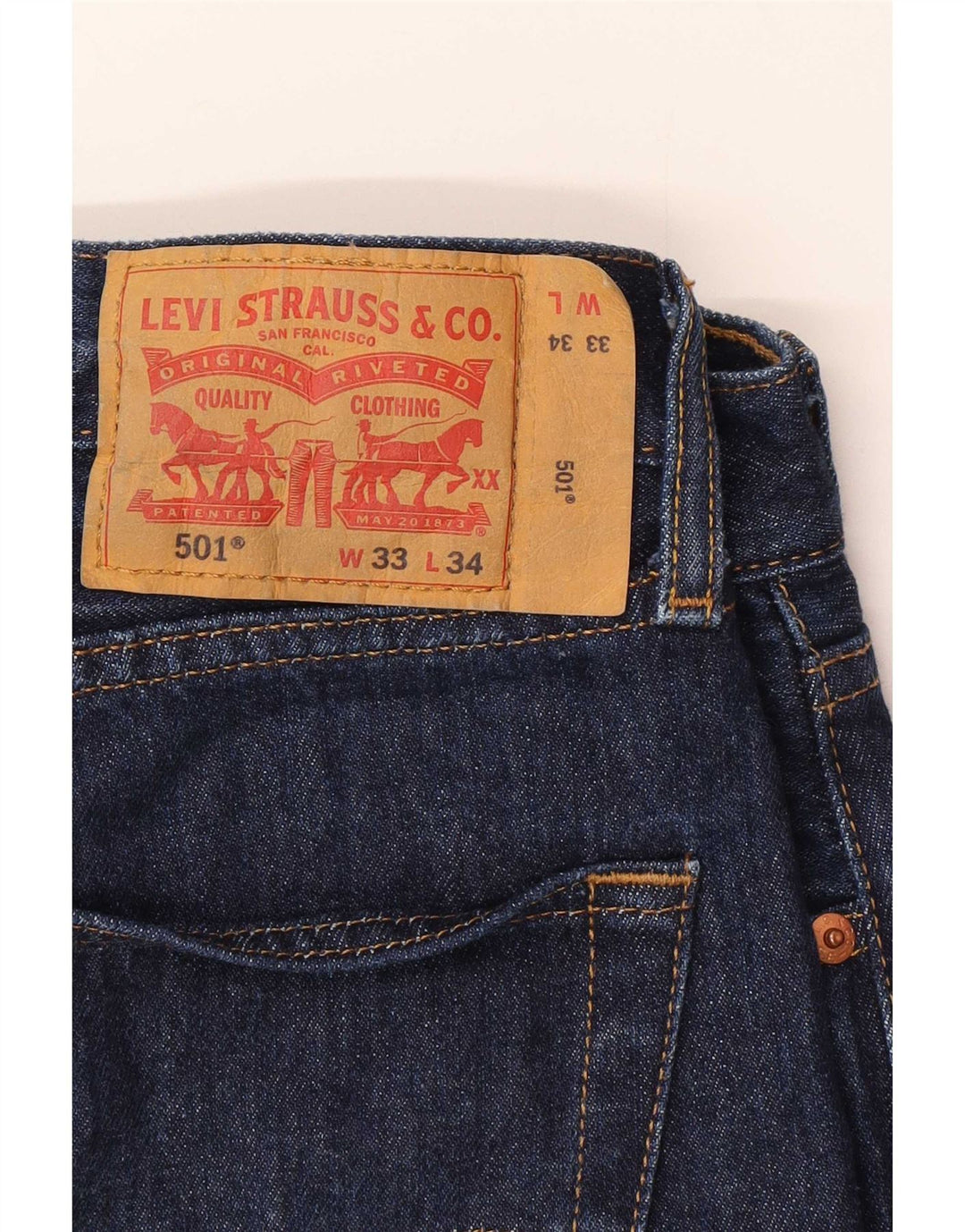 Levi's Uomo 501 Jeans dritti W33 L34 Cotone blu