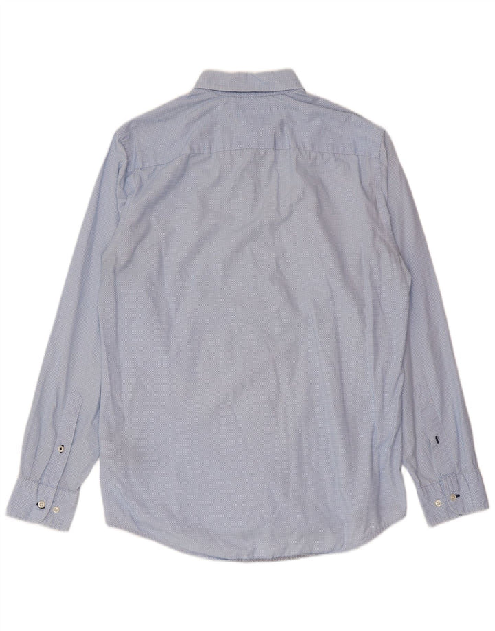 Camicia da uomo Regular Fit Tommy Hilfiger in cotone maculato blu medio