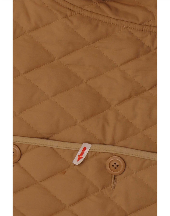 L.L.Bean Giacca trapuntata da donna UK 16 Large Beige Cotton