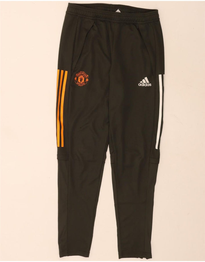 Pantaloni da tuta da uomo Adidas Manchester United, poliestere kaki medio