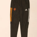 Pantaloni da tuta da uomo Adidas Manchester United, poliestere kaki medio