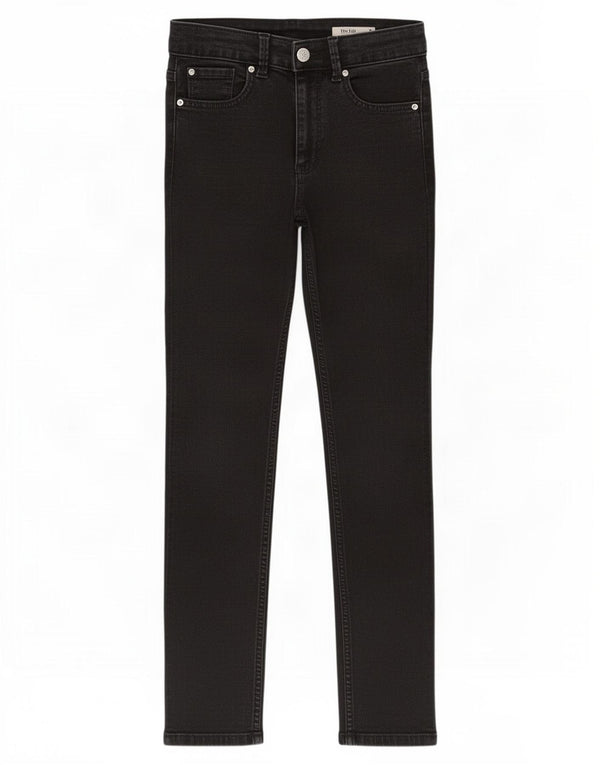Marks & Spencer Donna The Lily Slim Jeans UK 8 Small W26 L26 Cotone nero