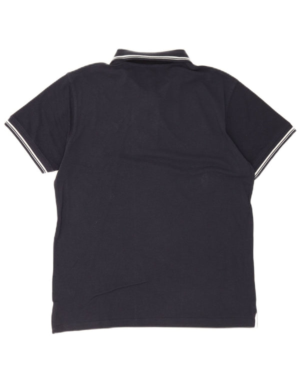 Sergio Tacchini Mens Polo Shirt Small Navy Blue Cotton