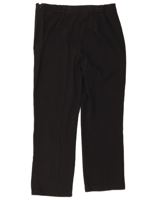 Pantaloni casual dritti da donna Marks & Spencer UK 14 medi W36 L28 neri