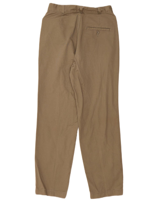 DOCKERS Pantaloni chino a vita alta cachi da donna US 4 piccoli W28 L29 cachi