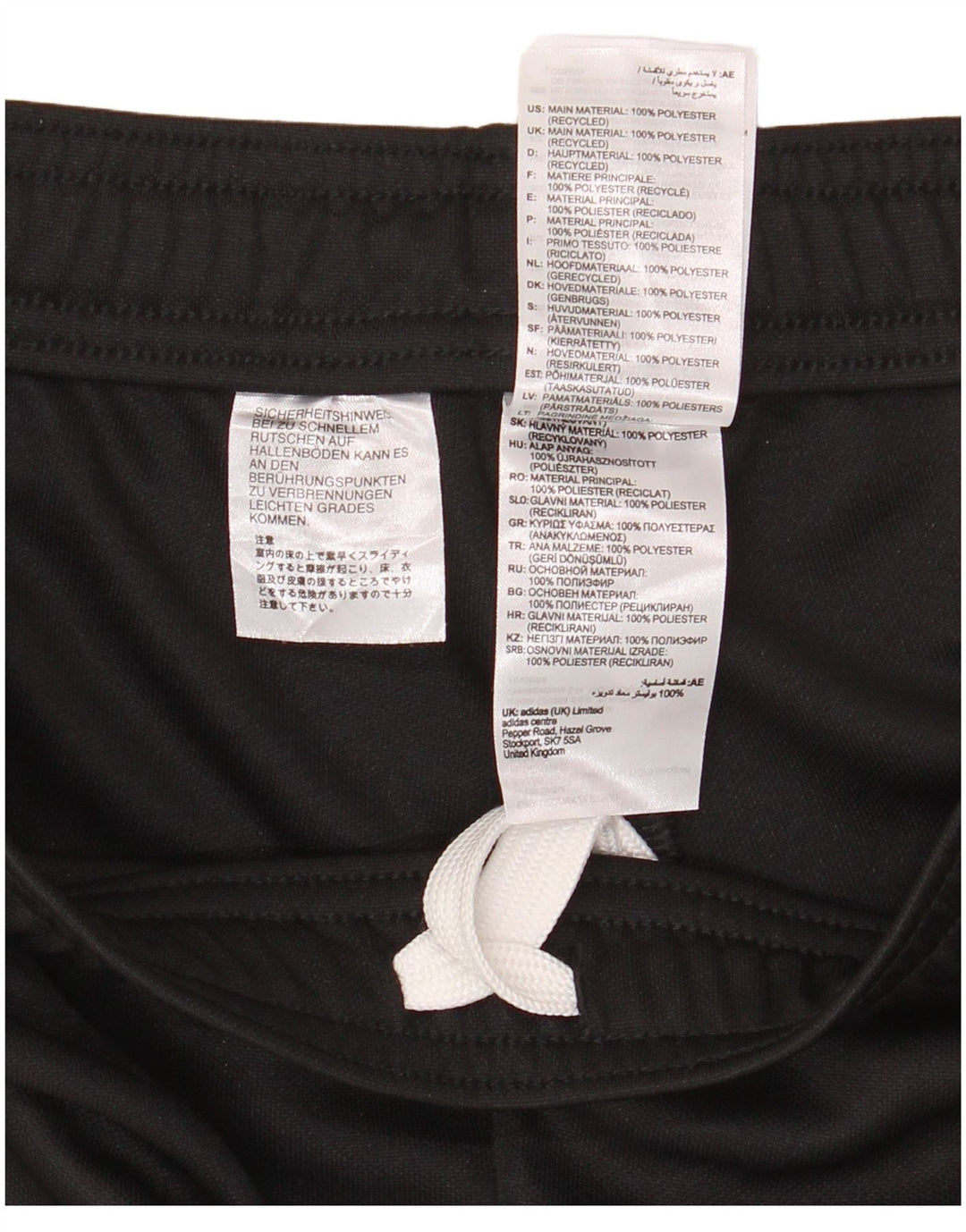 Pantaloni da tuta ADIDAS Aeroready da uomo piccoli in poliestere nero