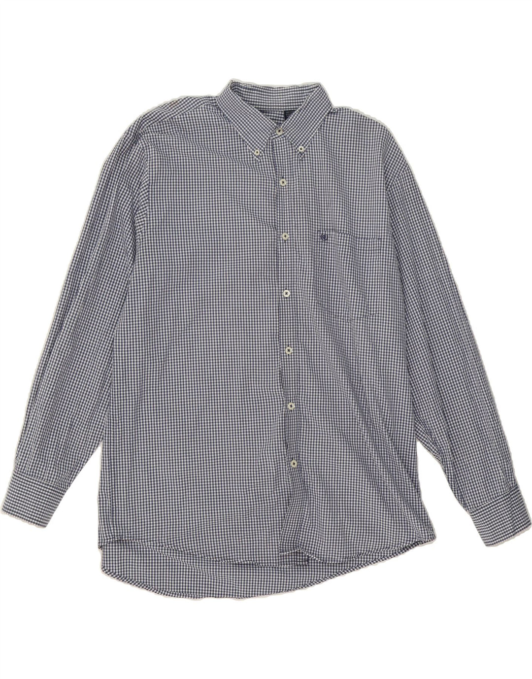 IZOD Mens Shirt Large Blue Check Cotton Vintage Izod and Second-Hand Izod from Messina Hembry 