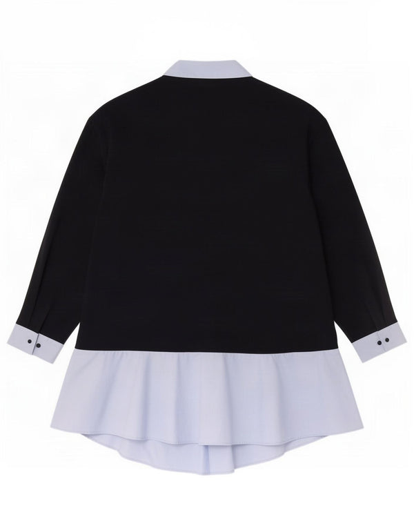 Abito chemisier pullover da donna Zara UK 16 Large blu navy color block