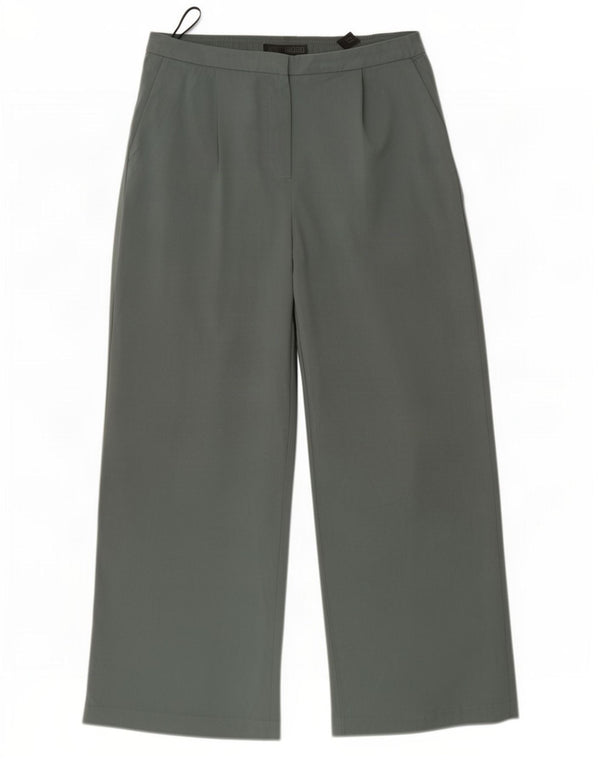 Marks & Spencer Womens High Waist Casual Trousers UK 14 Large W34 L28 Grey