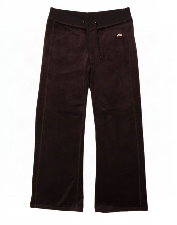 Pantaloni da tuta da donna in velluto Ellesse UK 12 cotone medio nero