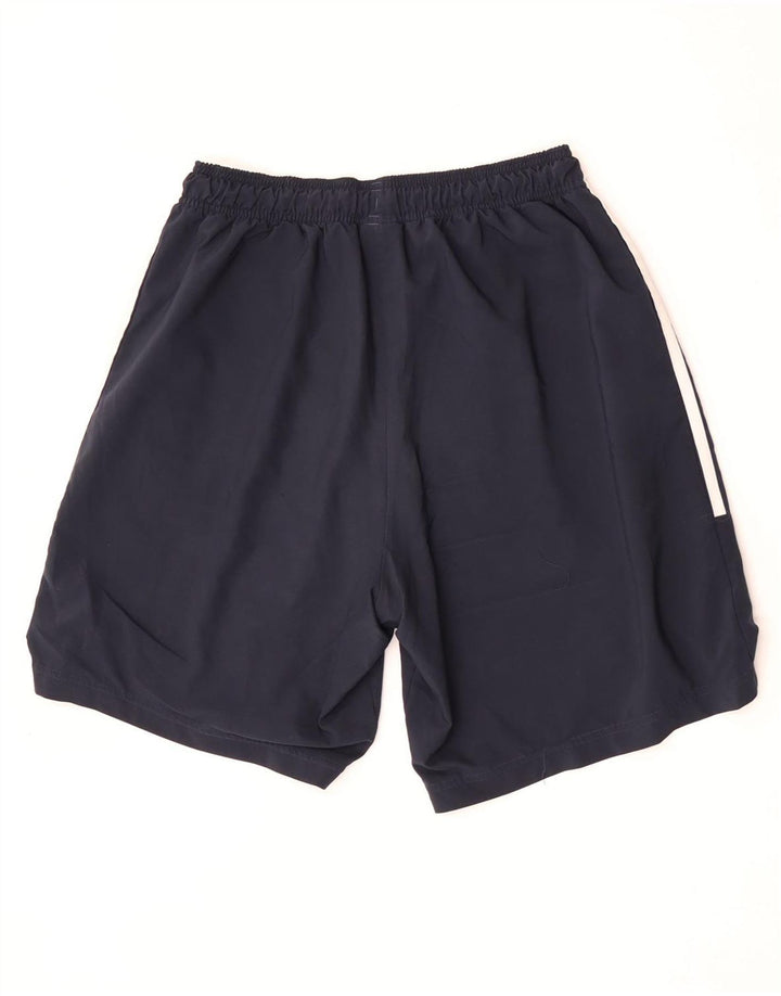 Pantaloncini sportivi da uomo Adidas medi in poliestere blu navy