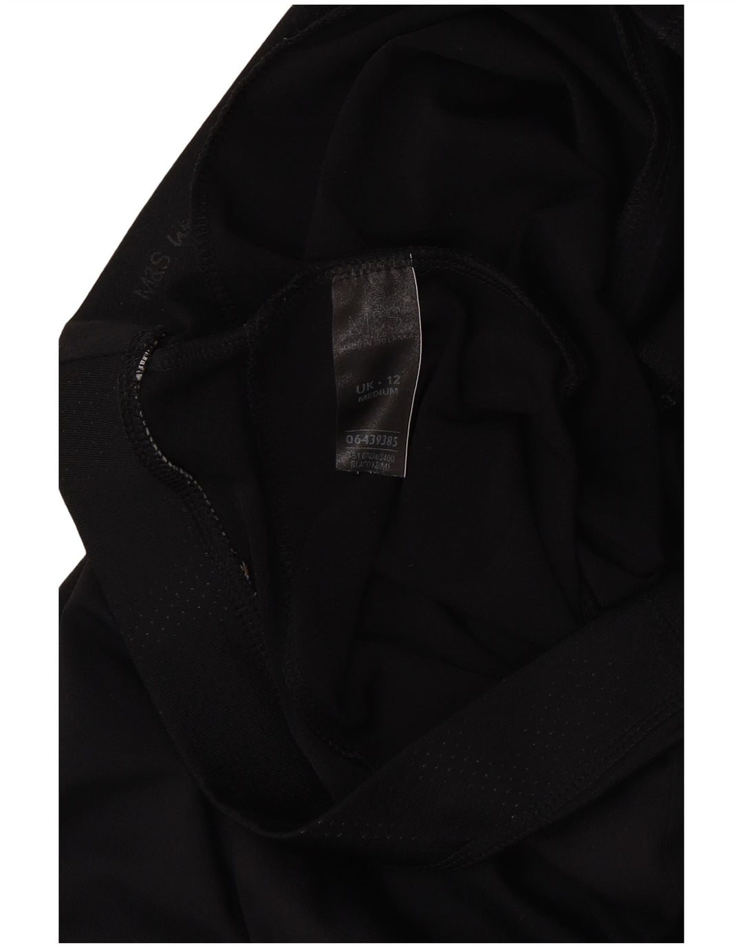 Pantaloni da tuta da donna Marks & Spencer UK 12 poliestere nero medio