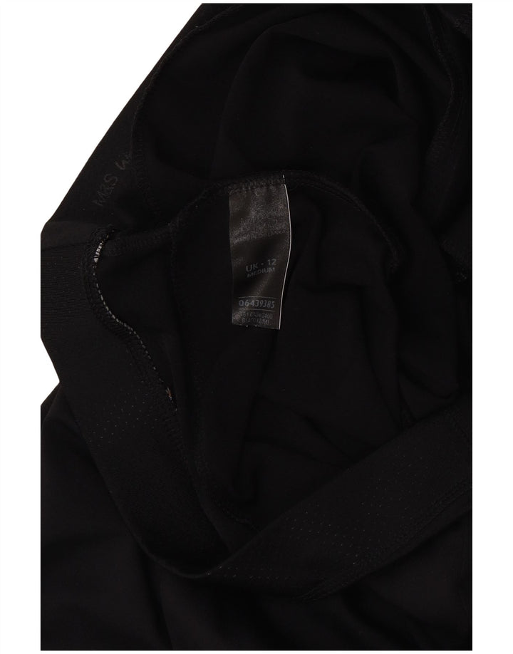 Pantaloni da tuta da donna Marks & Spencer UK 12 poliestere nero medio