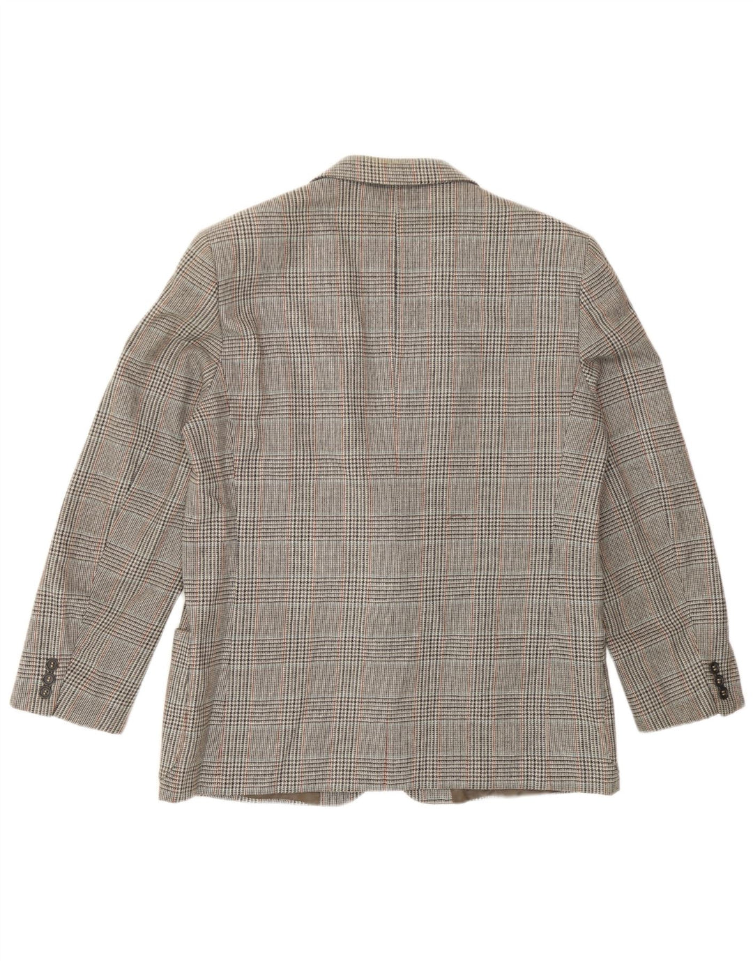 Giacca blazer vintage da uomo a 2 bottoni UK 38 pied de poule grigio medio