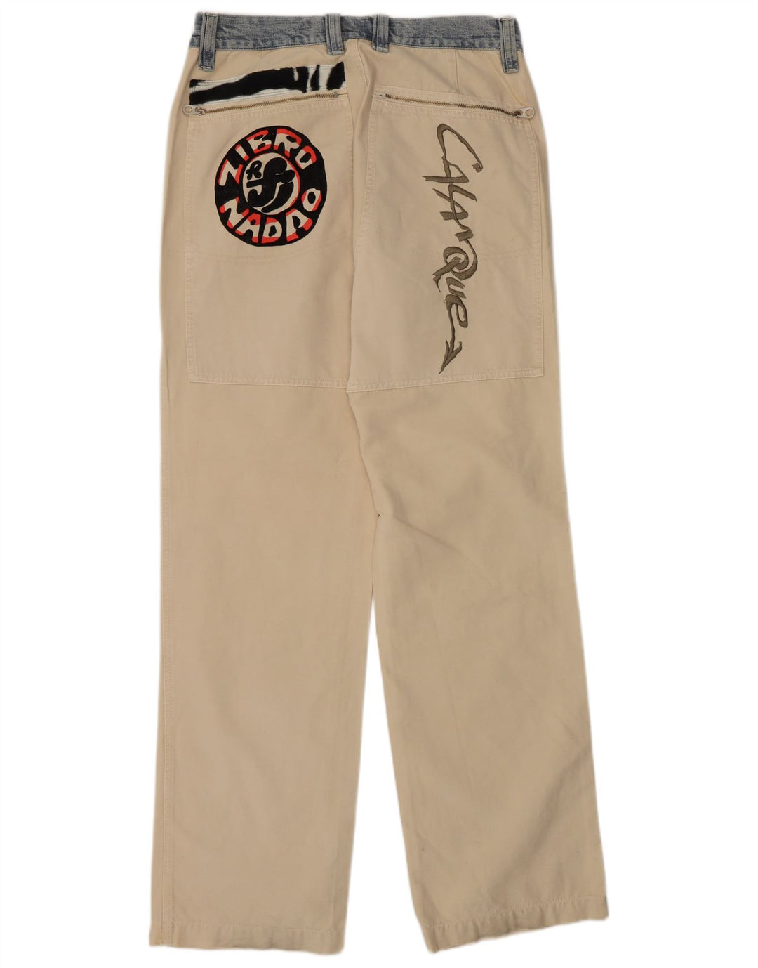 Pantaloni cargo regolari da uomo Think Pink EU 48 medio W32 L33 cotone beige
