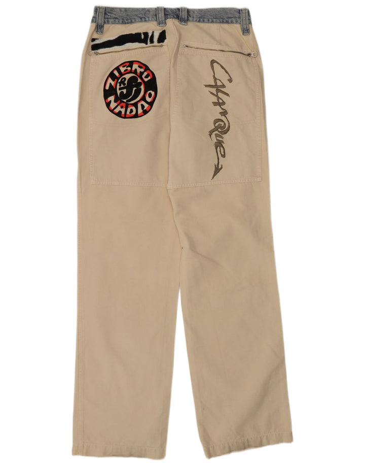 Pantaloni cargo regolari da uomo Think Pink EU 48 medio W32 L33 cotone beige