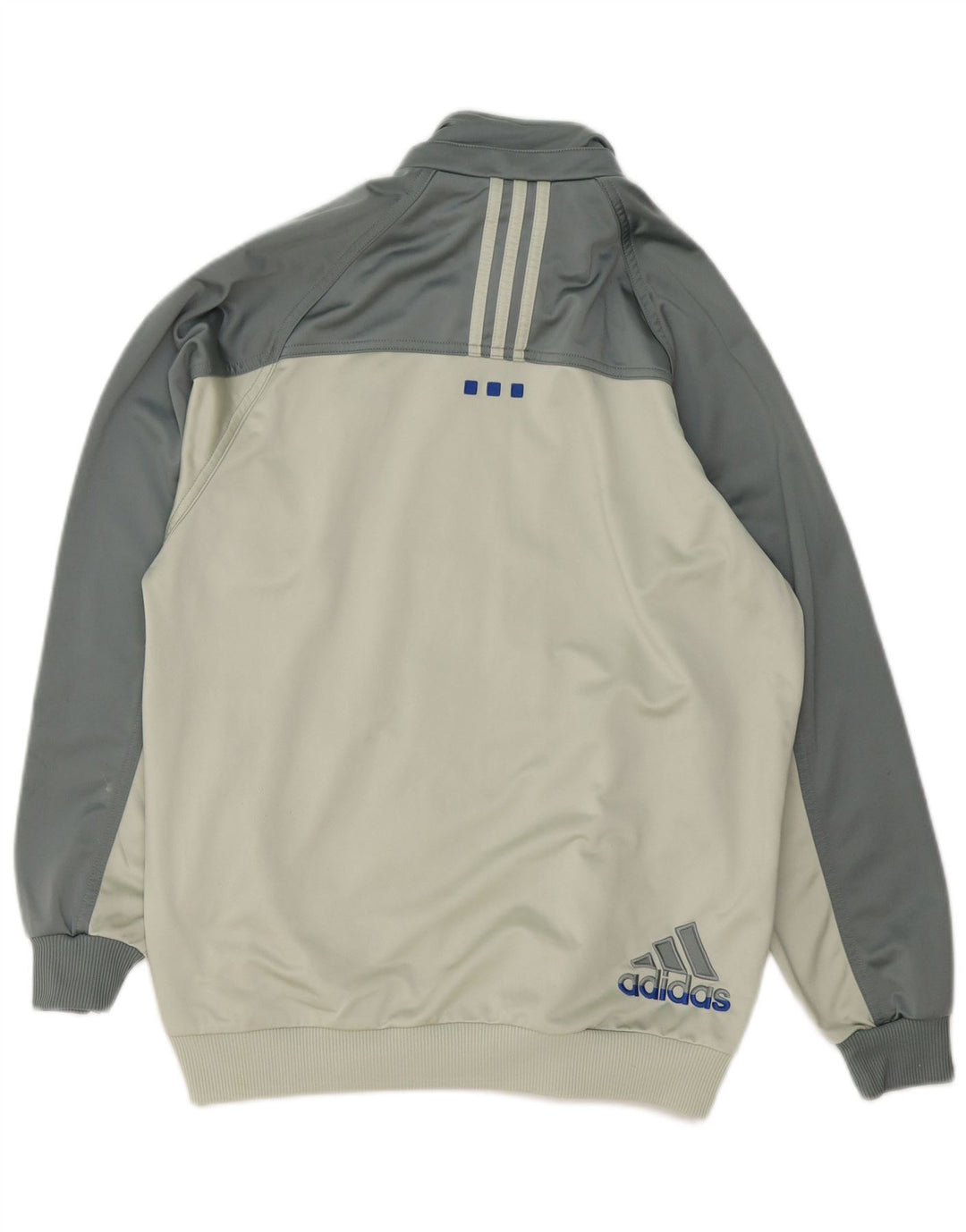 Giacca da tuta da ragazzo Adidas 15-16 anni in poliestere color block grigio