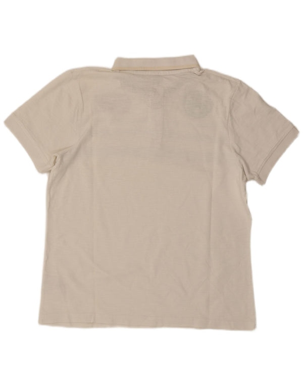 Polo grafica da uomo Napapijri in cotone a righe grandi bianco sporco