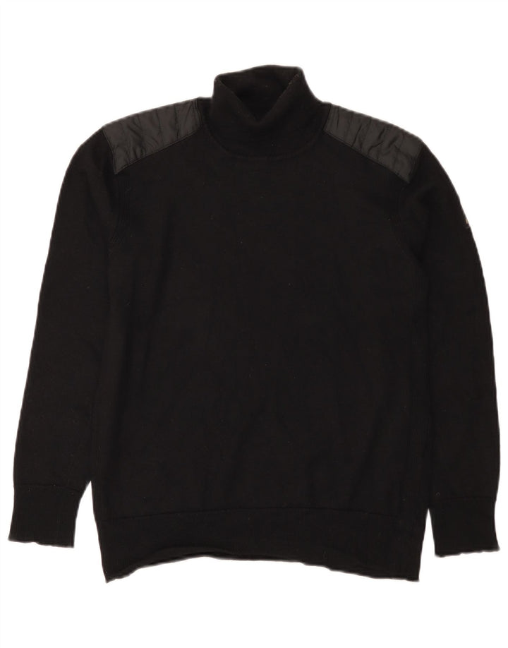 Belstaff Maglione da uomo con collo alto e maglione piccolo in lana nera