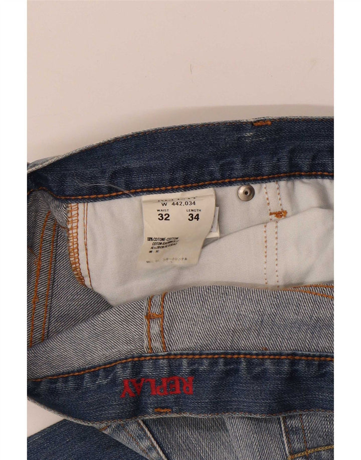 Jeans Bootcut da donna Replay W32 L30 cotone blu