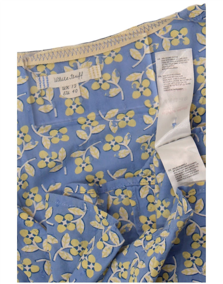 Camicetta a maniche corte da donna di White Stuff Top UK 12 Blu medio floreale