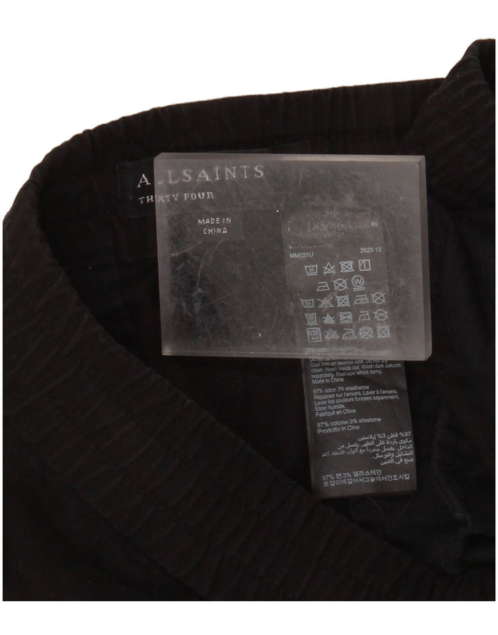 Pantaloni chino slim da uomo ALL SAINTS grandi in cotone nero