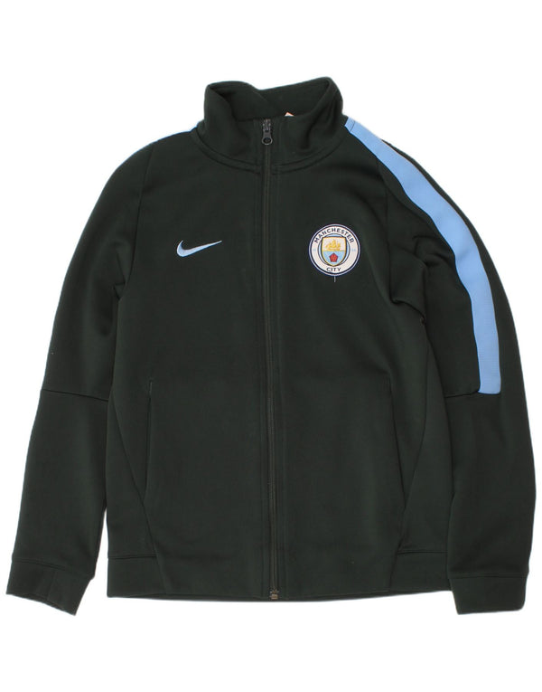 Giacca da tuta da ragazzo Nike Manchester City, 10-11 anni, verde medio