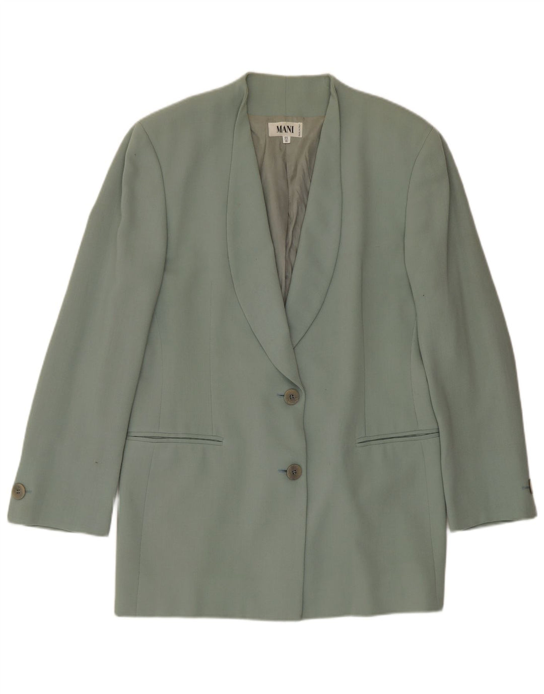 Giacca Blazer a 2 Bottoni da Donna MANI IT 44 Verde Medio in Lana Vergine
