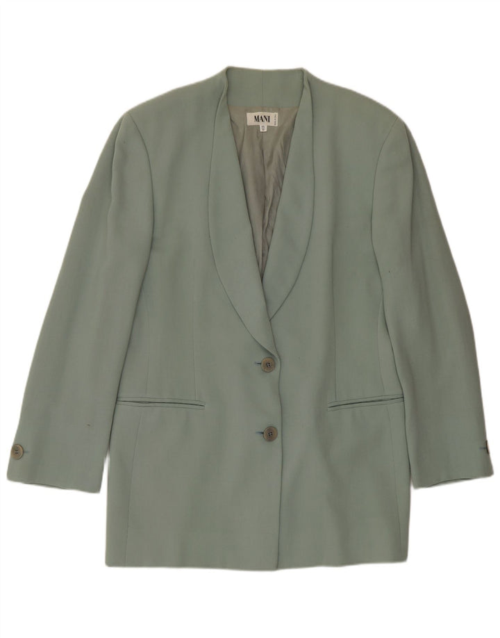 Giacca Blazer a 2 Bottoni da Donna MANI IT 44 Verde Medio in Lana Vergine